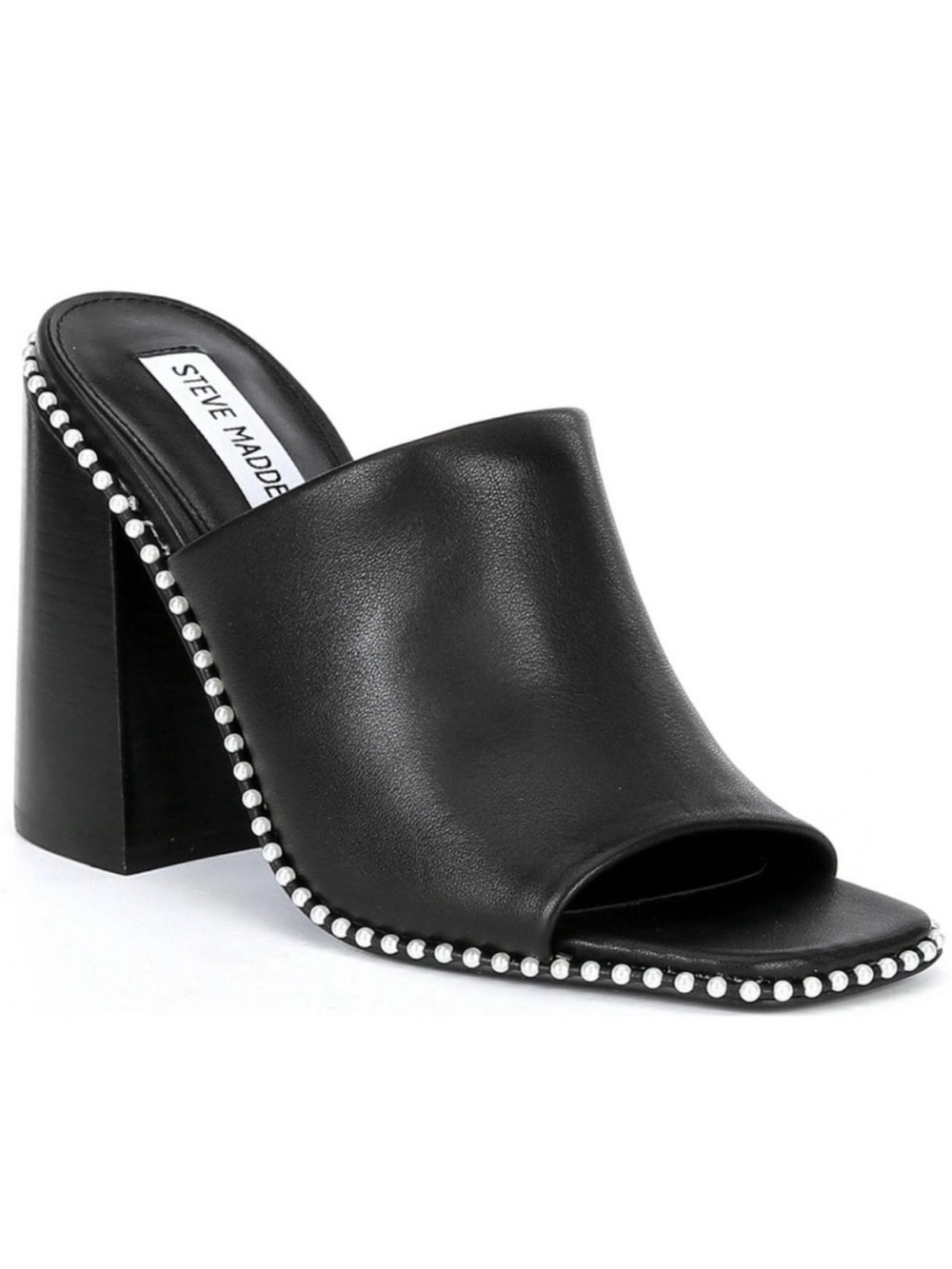 Steve Madden Decoded Black Leather Heels Sz 9
